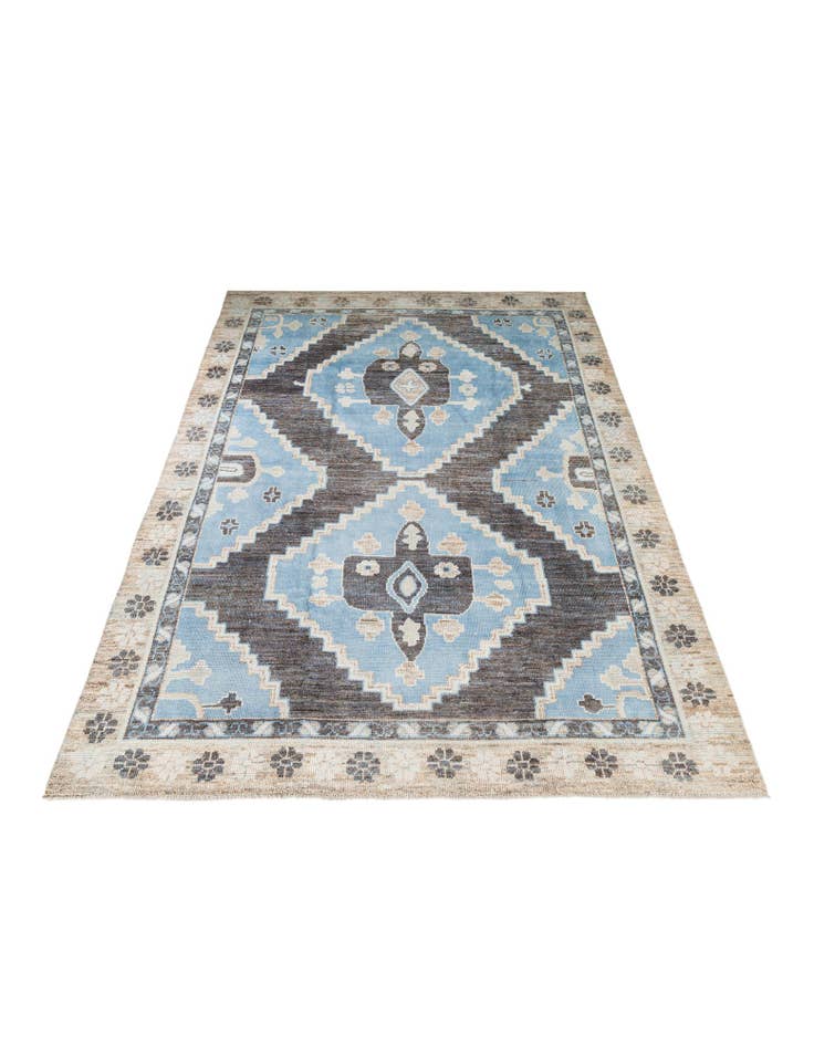 Detail image of 9' 4 x 13' 9  Hand Knotted Moroccan Wool Rug