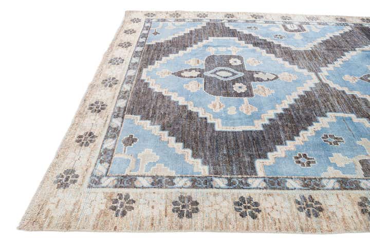 9' 4 x 13' 9 Hand Knotted Moroccan Wool Rug