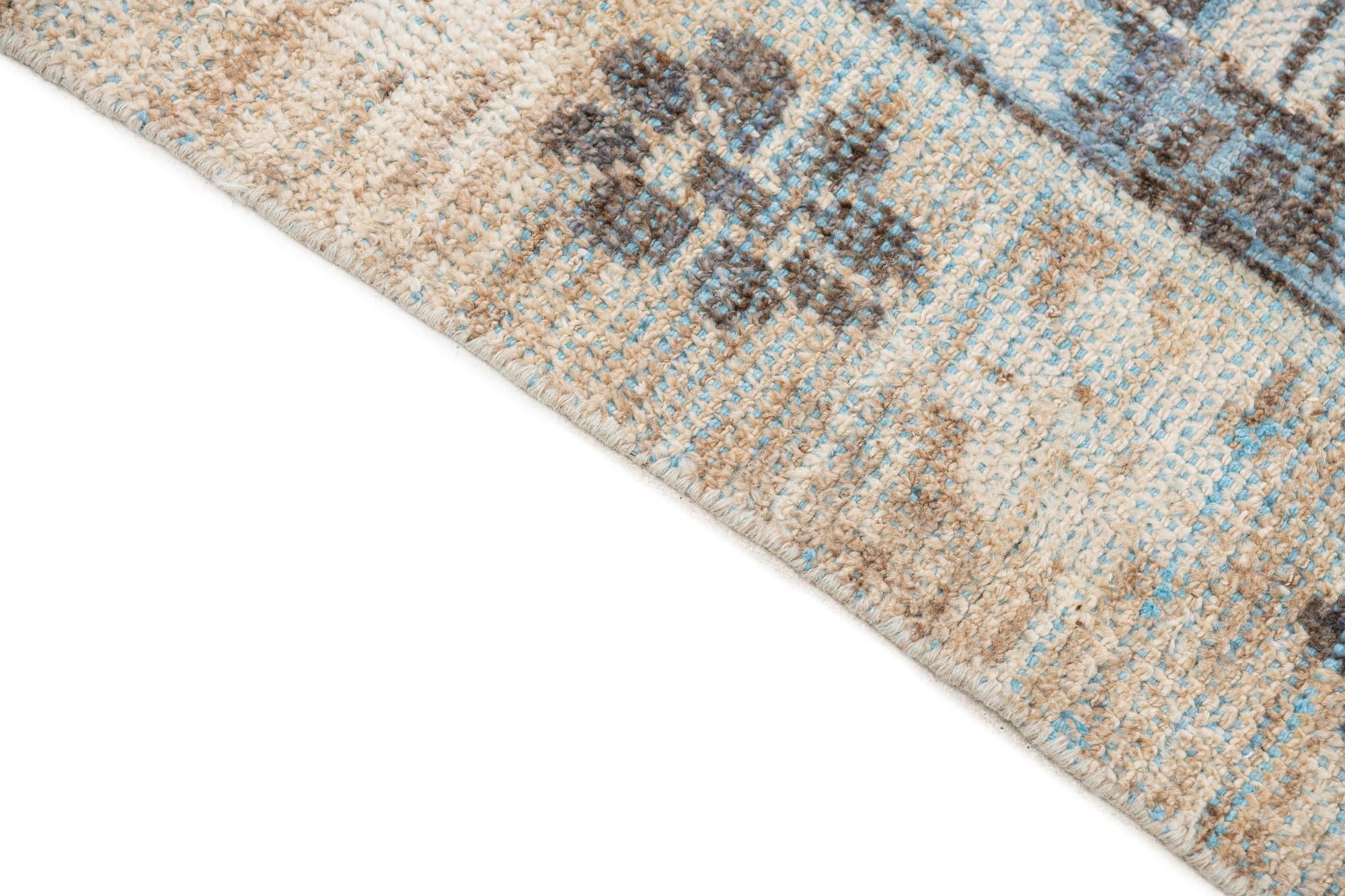 9' 4 x 13' 9 Hand Knotted Moroccan Wool Rug