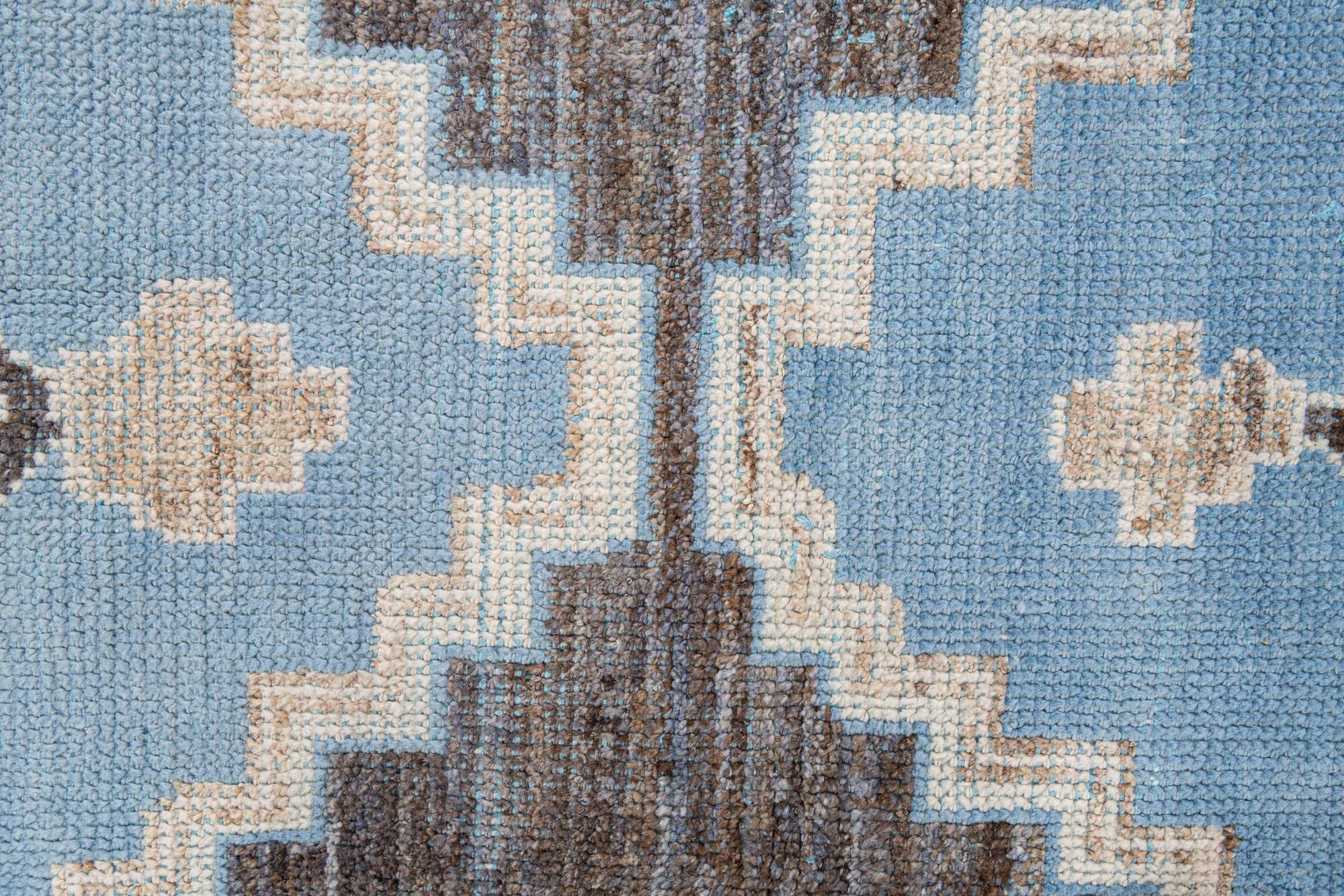 9' 4 x 13' 9 Hand Knotted Moroccan Wool Rug