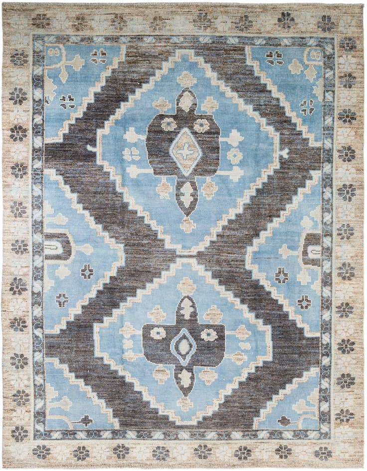 Detail image of 9' 4 x 13' 9 Hand Knotted Moroccan Wool Rug