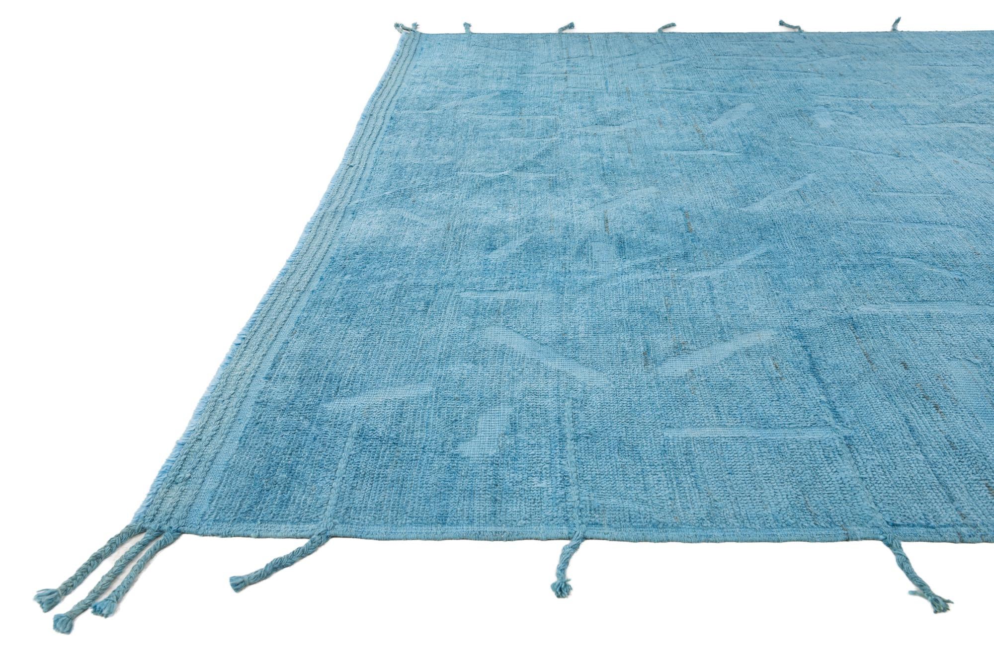 8' 9 x 12' Hand Knotted Moroccan Wool Rug