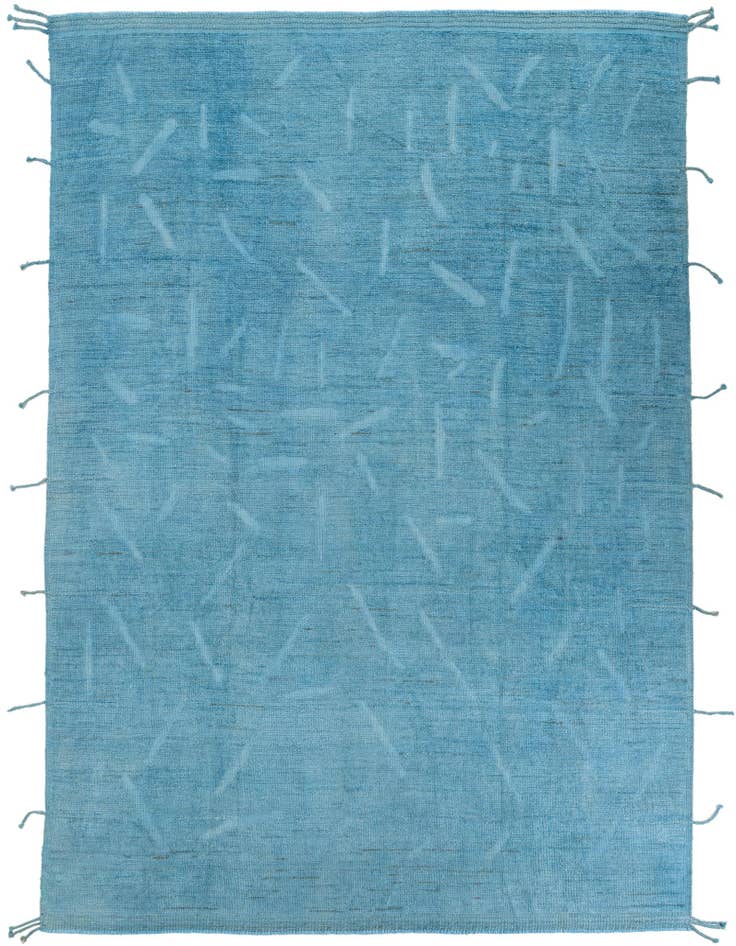 Detail image of 8' 9 x 12' Hand Knotted Moroccan Wool Rug