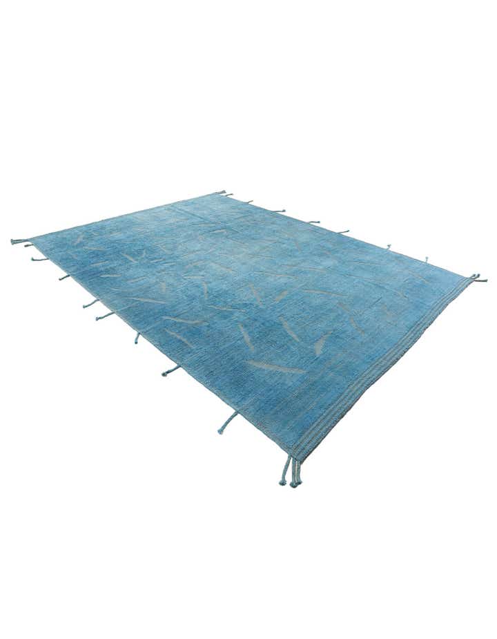 9' x 12' Hand Knotted Moroccan Wool Rug