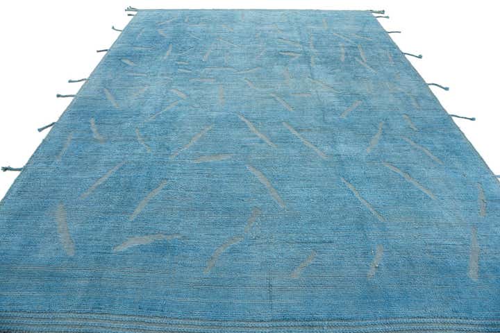 9' x 12' Hand Knotted Moroccan Wool Rug