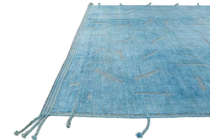 9' x 12' Hand Knotted Moroccan Wool Rug