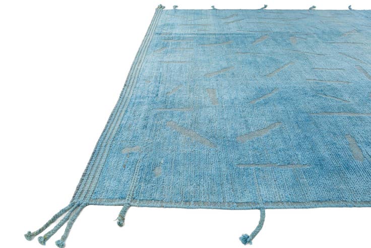 Detail image of 9' x 12' Hand Knotted Moroccan Wool Rug