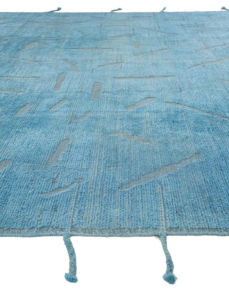 Detail image of 9' x 12'  Hand Knotted Moroccan Wool Rug