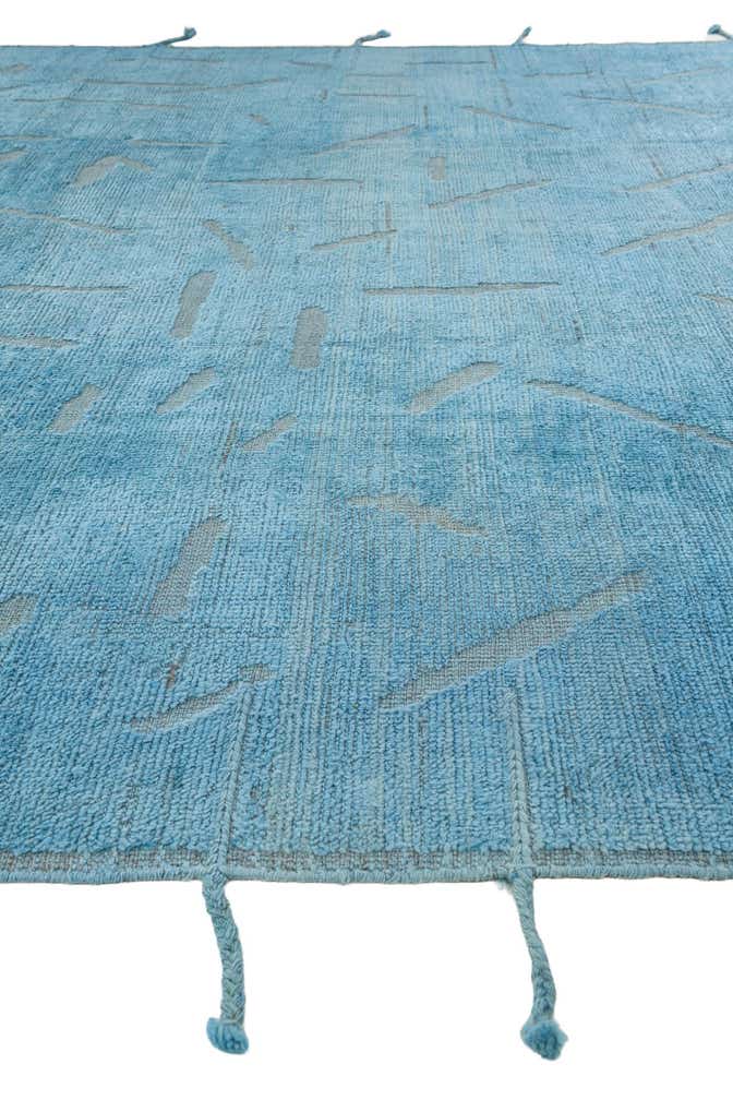 9' x 12' Hand Knotted Moroccan Wool Rug