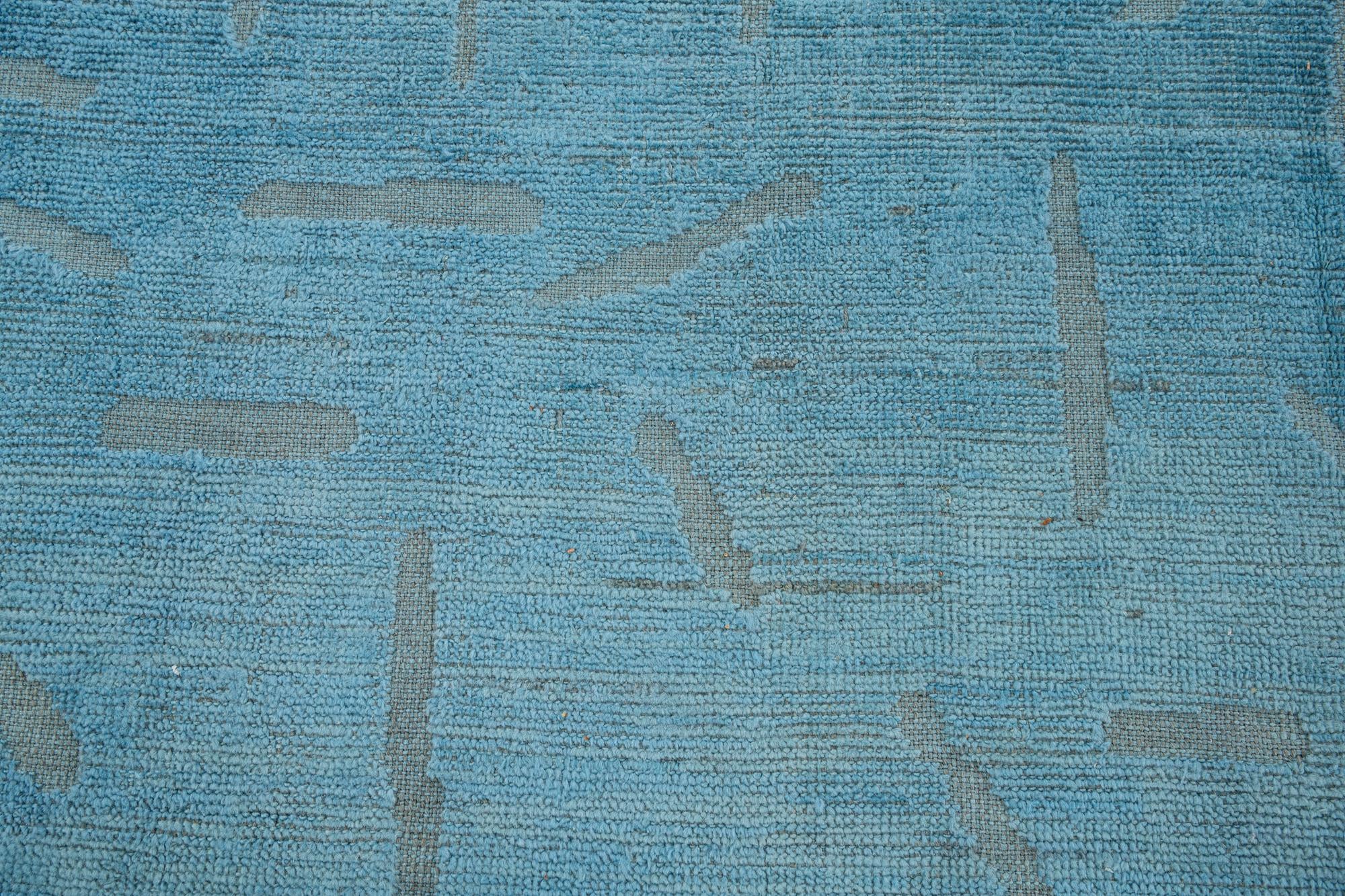 9' x 12' Hand Knotted Moroccan Wool Rug