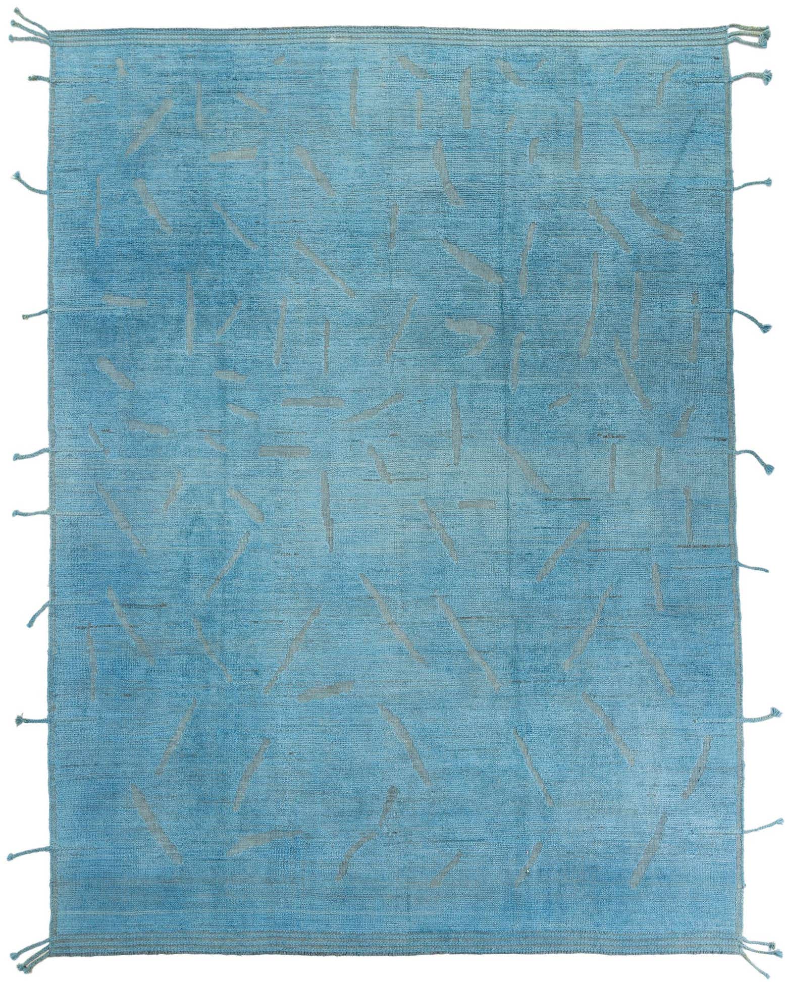 9' x 12' Hand Knotted Moroccan Wool Rug