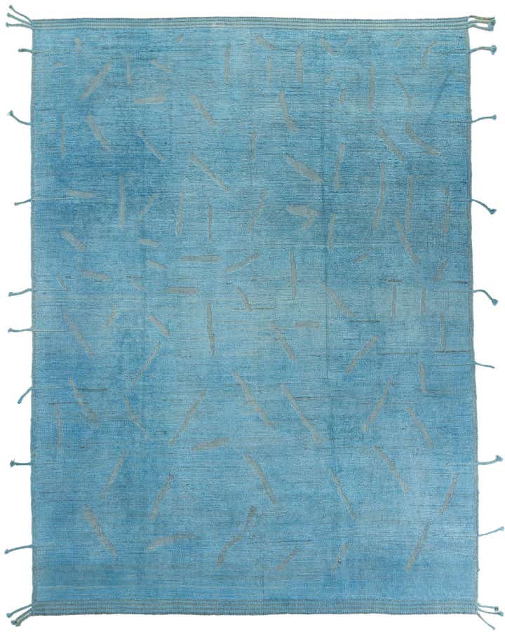 9' x 12' Hand Knotted Moroccan Wool Rug