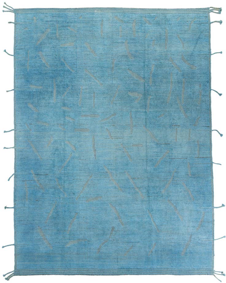 Detail image of 9' x 12' Hand Knotted Moroccan Wool Rug