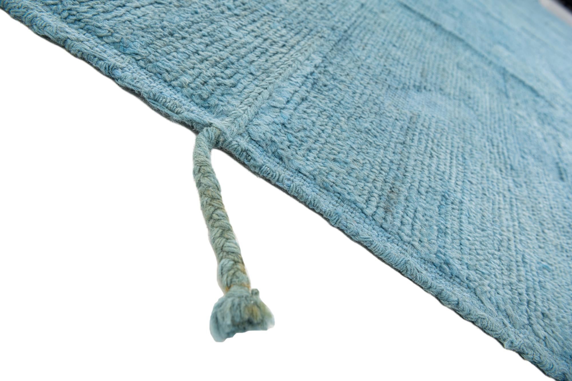 9' x 12' 1 Hand Knotted Moroccan Wool Rug