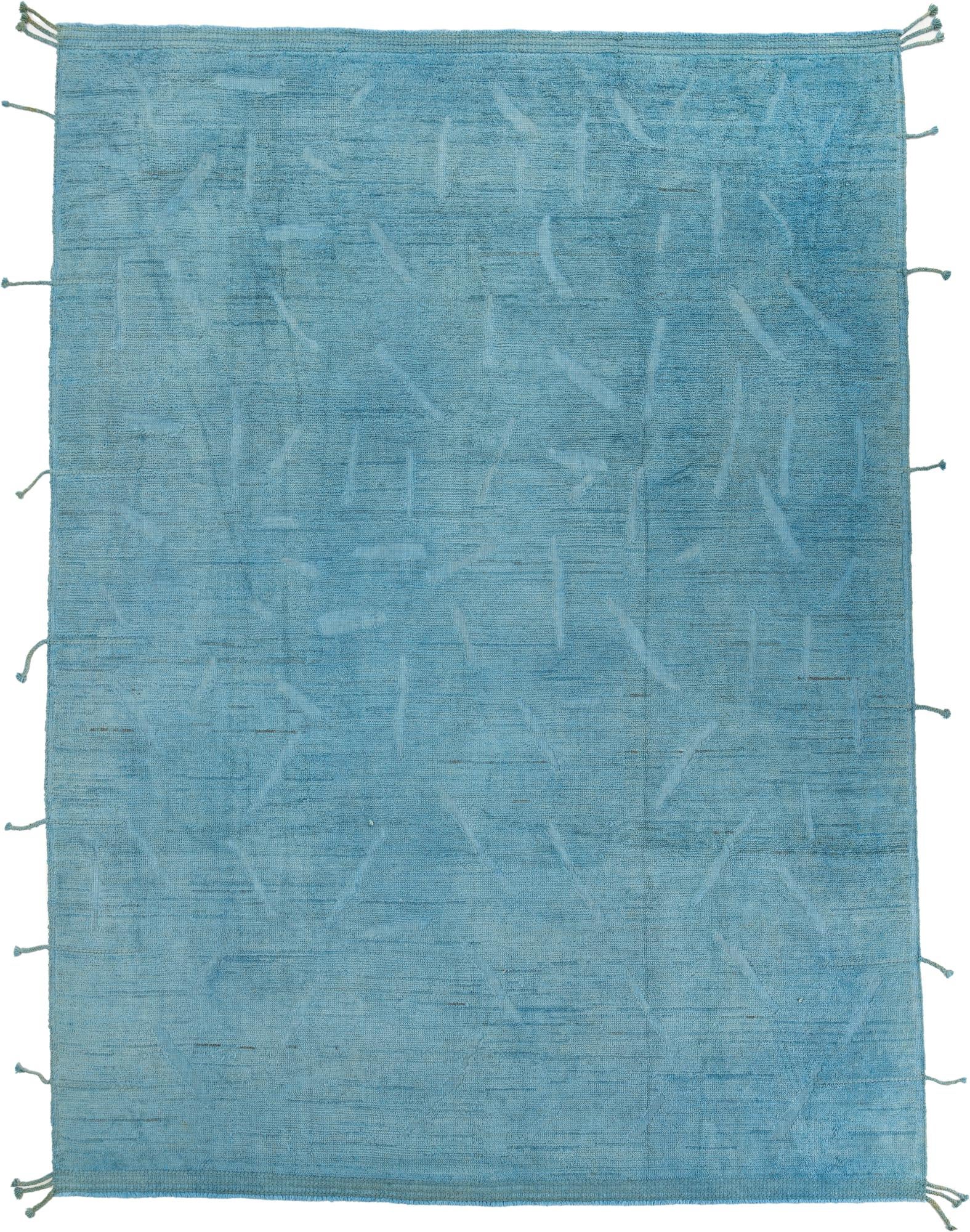 9' x 12' 1 Hand Knotted Moroccan Wool Rug