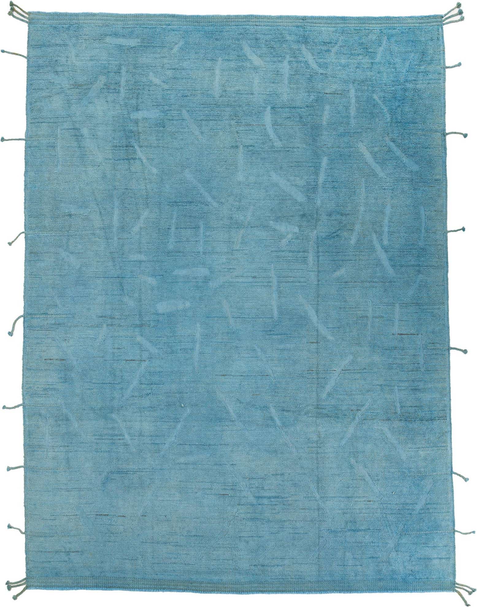 9' x 12' 1 Hand Knotted Moroccan Wool Rug