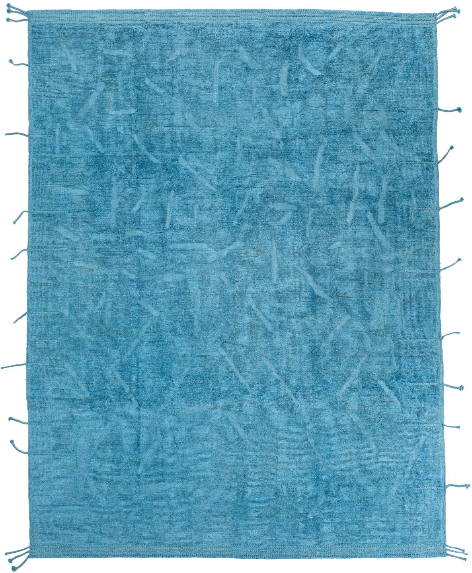 9' x 11' 9 Hand Knotted Moroccan Wool Rug
