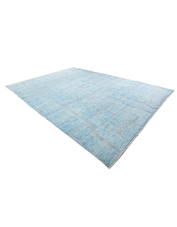 Detail image of 10' 2 x 14' 3 Hand Knotted Moroccan Wool Rug