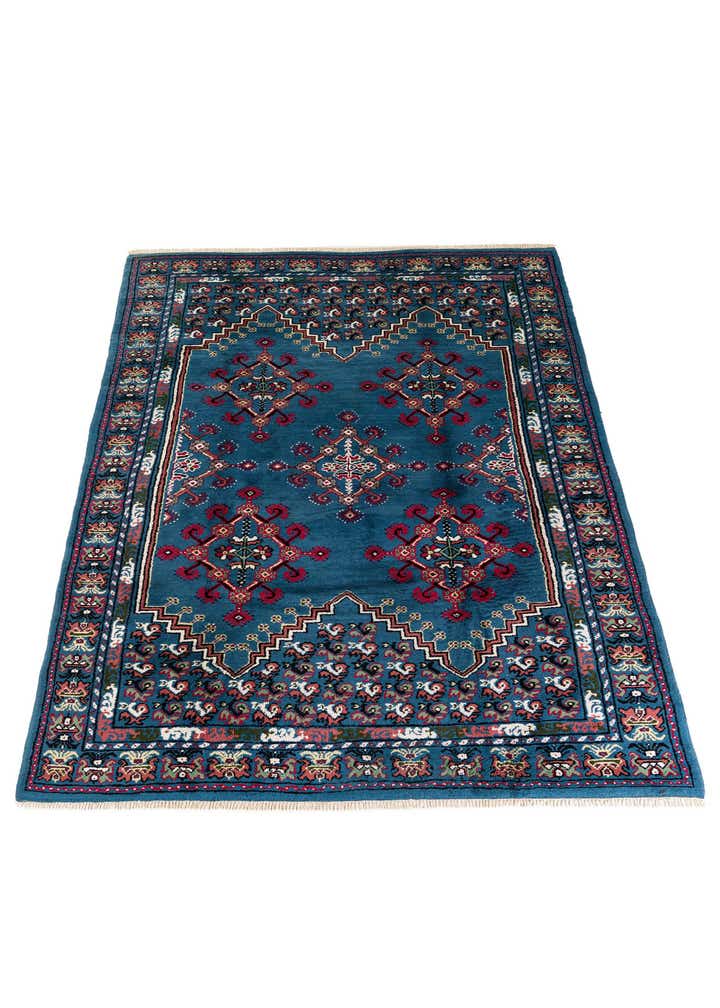 6' 7 x 10' 5 Hand Knotted Moroccan Wool Rug