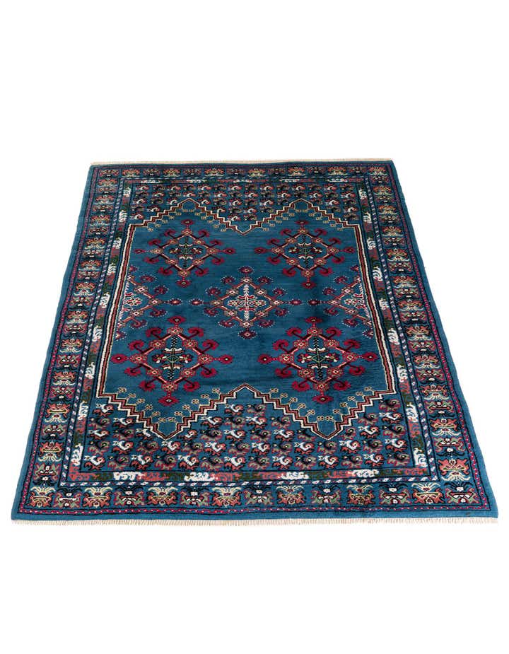 6' 7 x 10' 5 Hand Knotted Moroccan Wool Rug