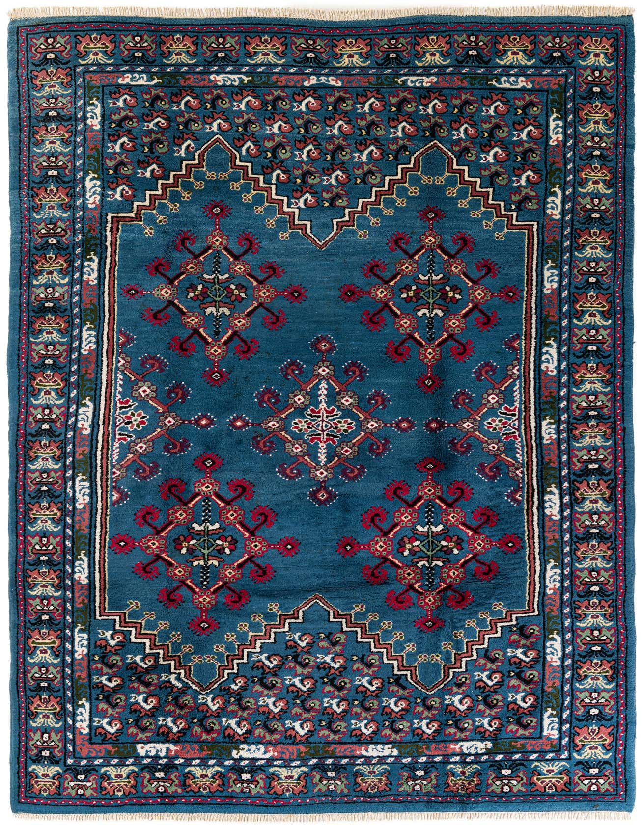 6' 7 x 10' 5 Hand Knotted Moroccan Wool Rug
