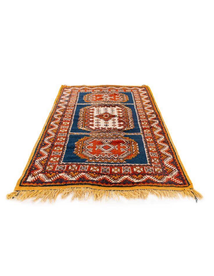 Detail image of 4' 3 x 6' 3  Hand Knotted Moroccan Wool Rug