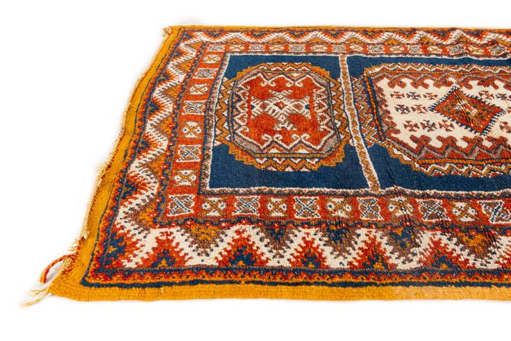 Detail image of 4' 3 x 6' 3 Hand Knotted Moroccan Wool Rug
