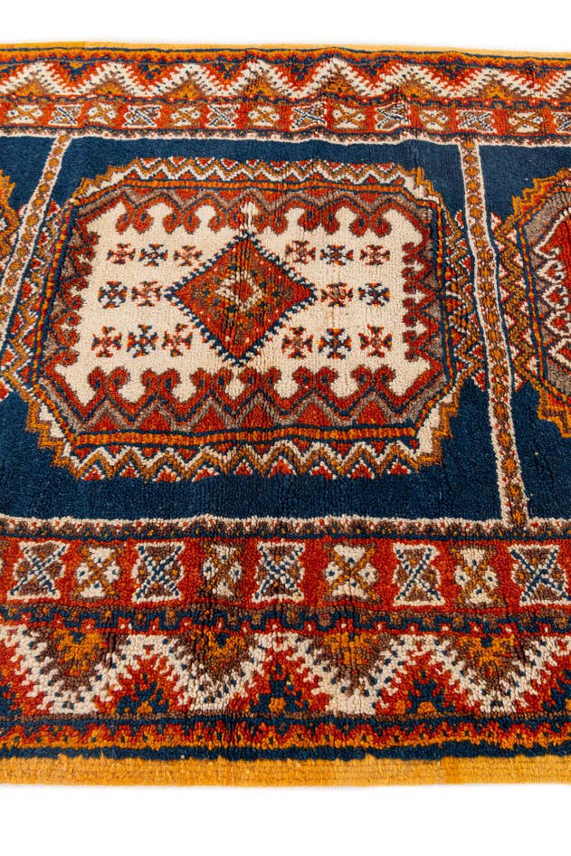 Detail image of 4' 3 x 6' 3 Hand Knotted Moroccan Wool Rug