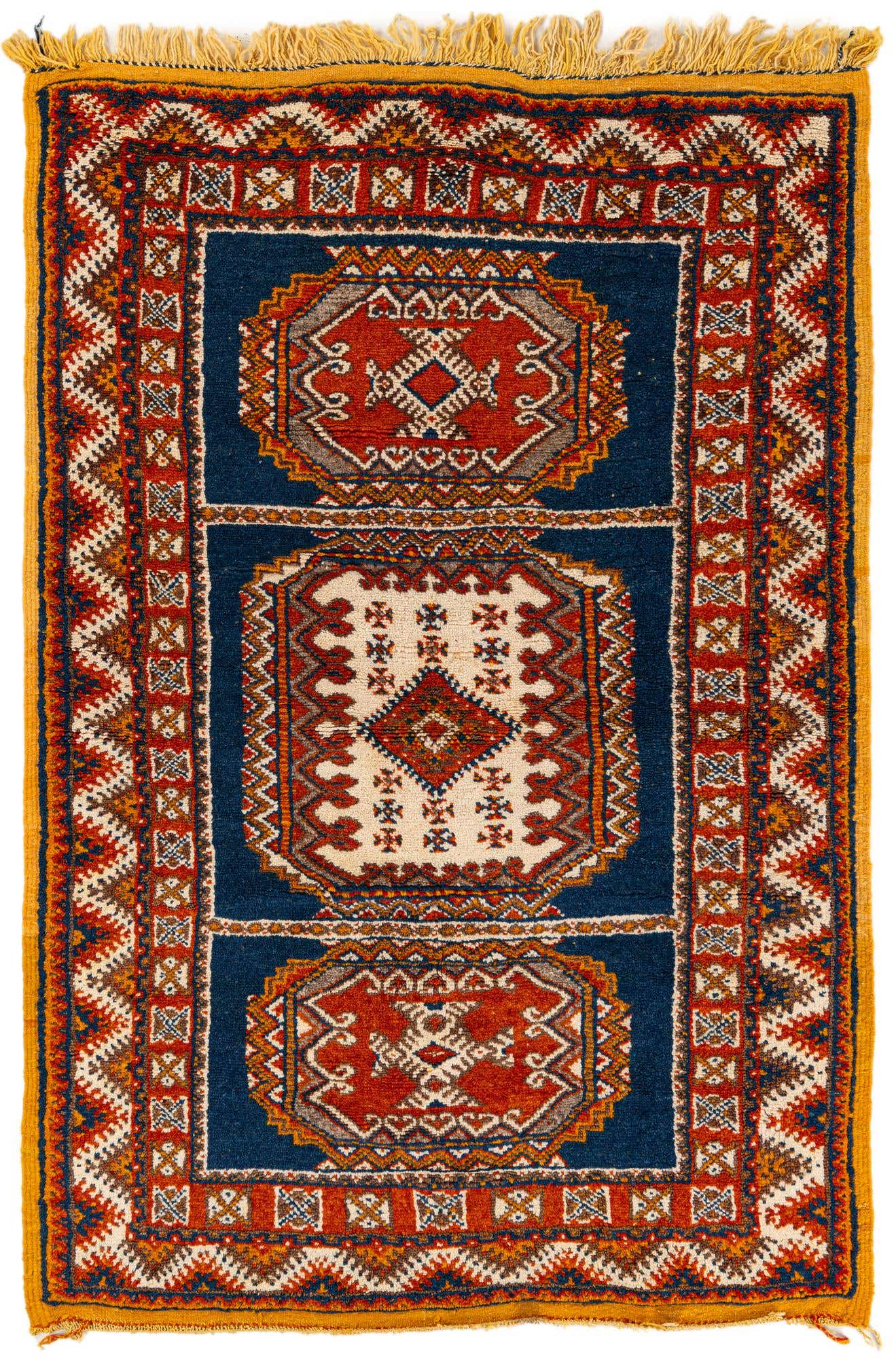 4' 3 x 6' 3 Hand Knotted Moroccan Wool Rug