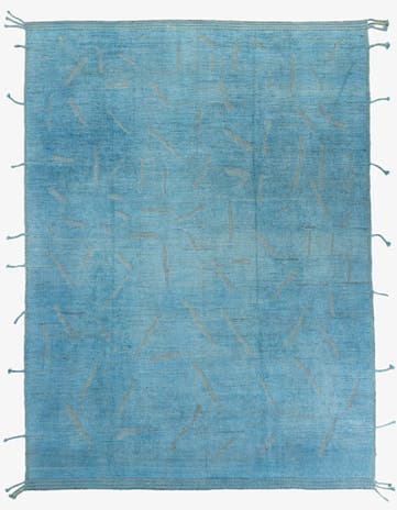 9' x 12' Hand Knotted Moroccan Wool Rug