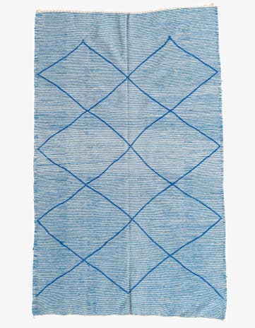 4' 10 x 7' 8 Hand Knotted Moroccan Wool Rug