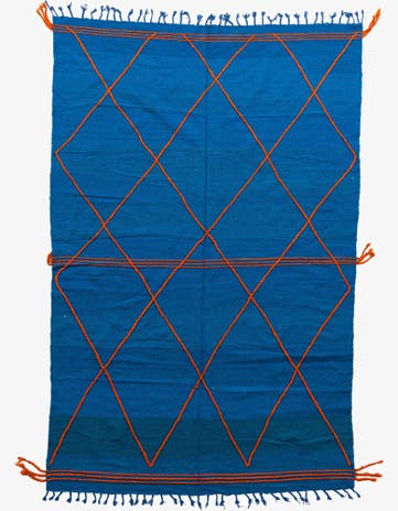 6' 4 x 9' 9 Hand Knotted Moroccan Wool Rug