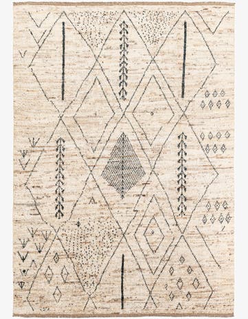 6' 7 x 9' 6 Hand Knotted Moroccan Wool Rug