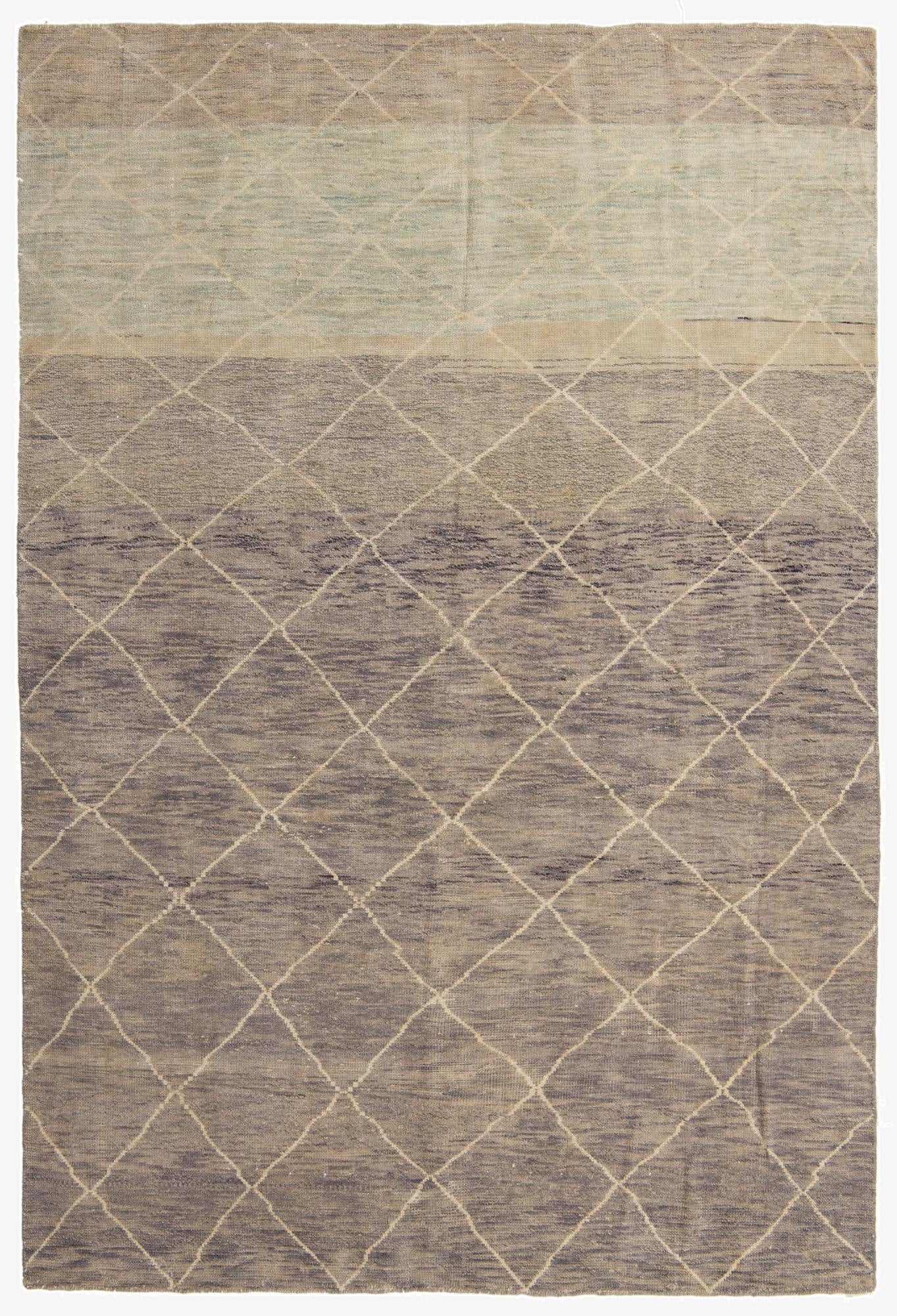 6' 6 x 10'  Hand Knotted Moroccan Wool Rug