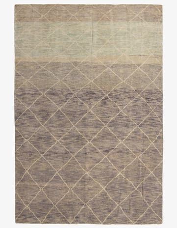 6' 6 x 10' Hand Knotted Moroccan Wool Rug