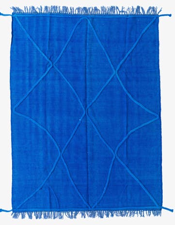 5' 2 x 6' 8 Hand Knotted Moroccan Wool Rug