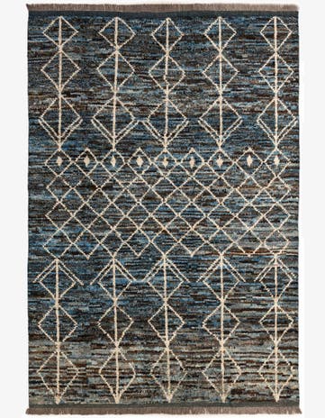 6' 6 x 9' 5 Hand Knotted Moroccan Wool Rug