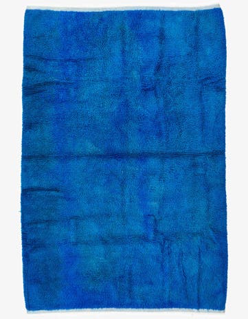 4' 7 x 6' 9 Hand Knotted Moroccan Wool Rug