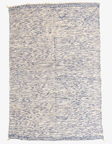 6' 8 x 10' Hand Knotted Moroccan Wool Rug