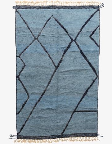 6' 5 x 10' 5 Hand Knotted Moroccan Wool Rug