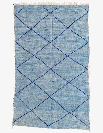 4' 8 x 7' 9 Hand Knotted Moroccan Wool Rug