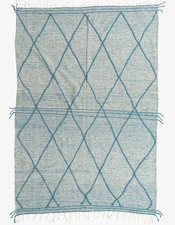 6' 9 x 9' 8 Hand Knotted Moroccan Wool Rug