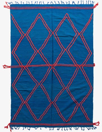 6' 2 x 9' 8 Hand Knotted Moroccan Wool Rug