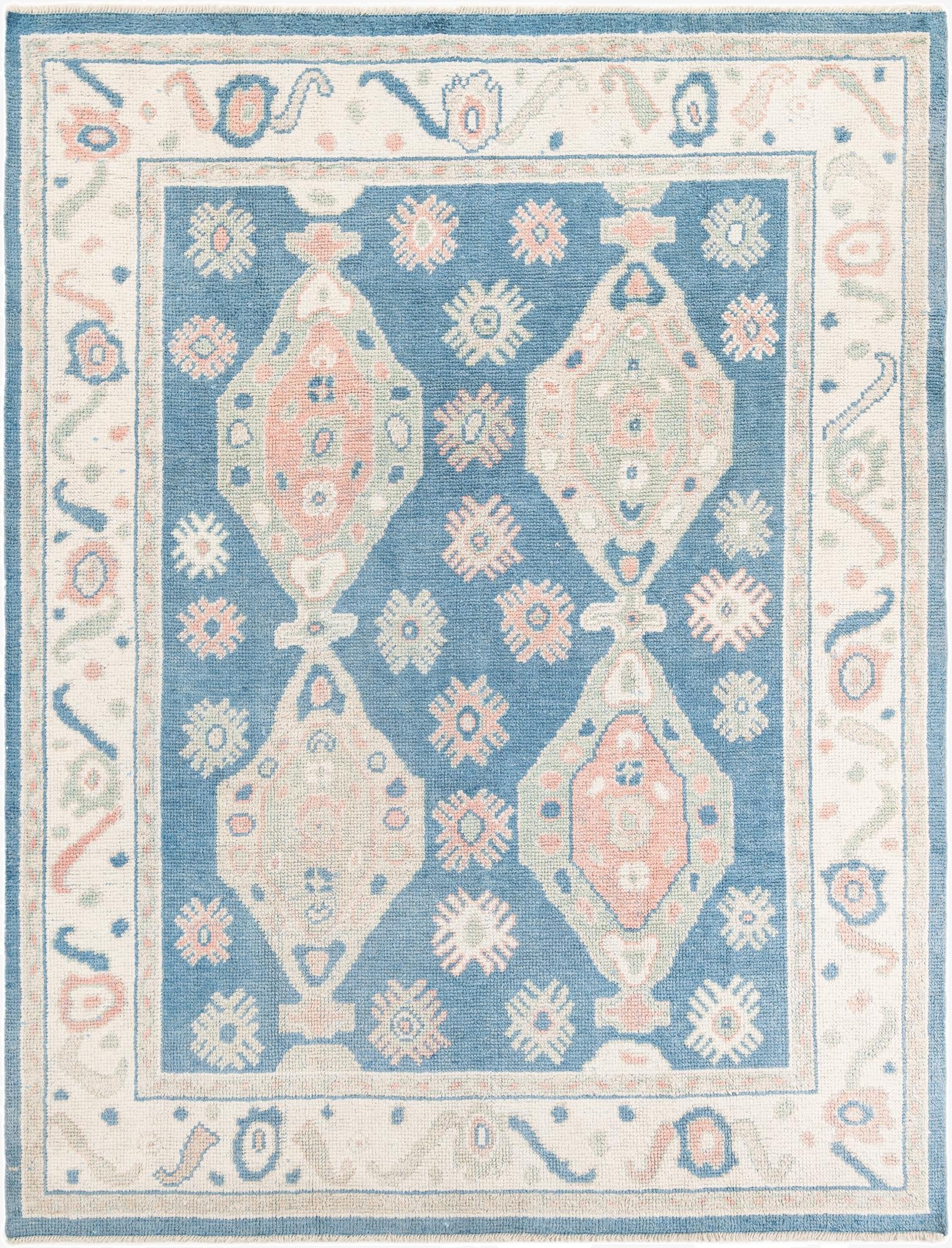 7' 7 x 10'  Hand Knotted Moroccan Wool Rug