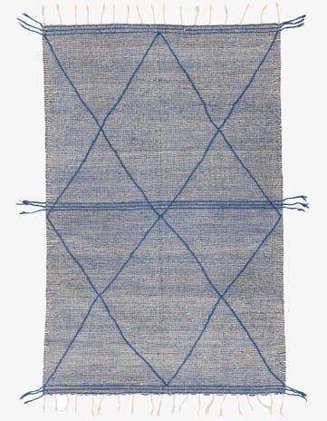 6' 8 x 10' 5 Hand Knotted Moroccan Wool Rug