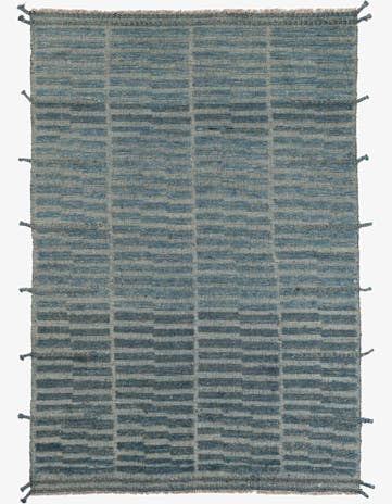 5' 7 x 8' 1 Hand Knotted Moroccan Wool Rug