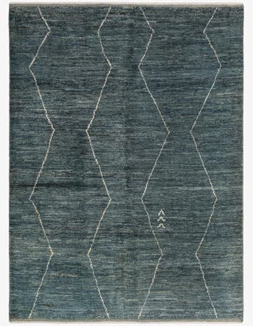 4' 5 x 6' 7 Hand Knotted Moroccan Wool Rug