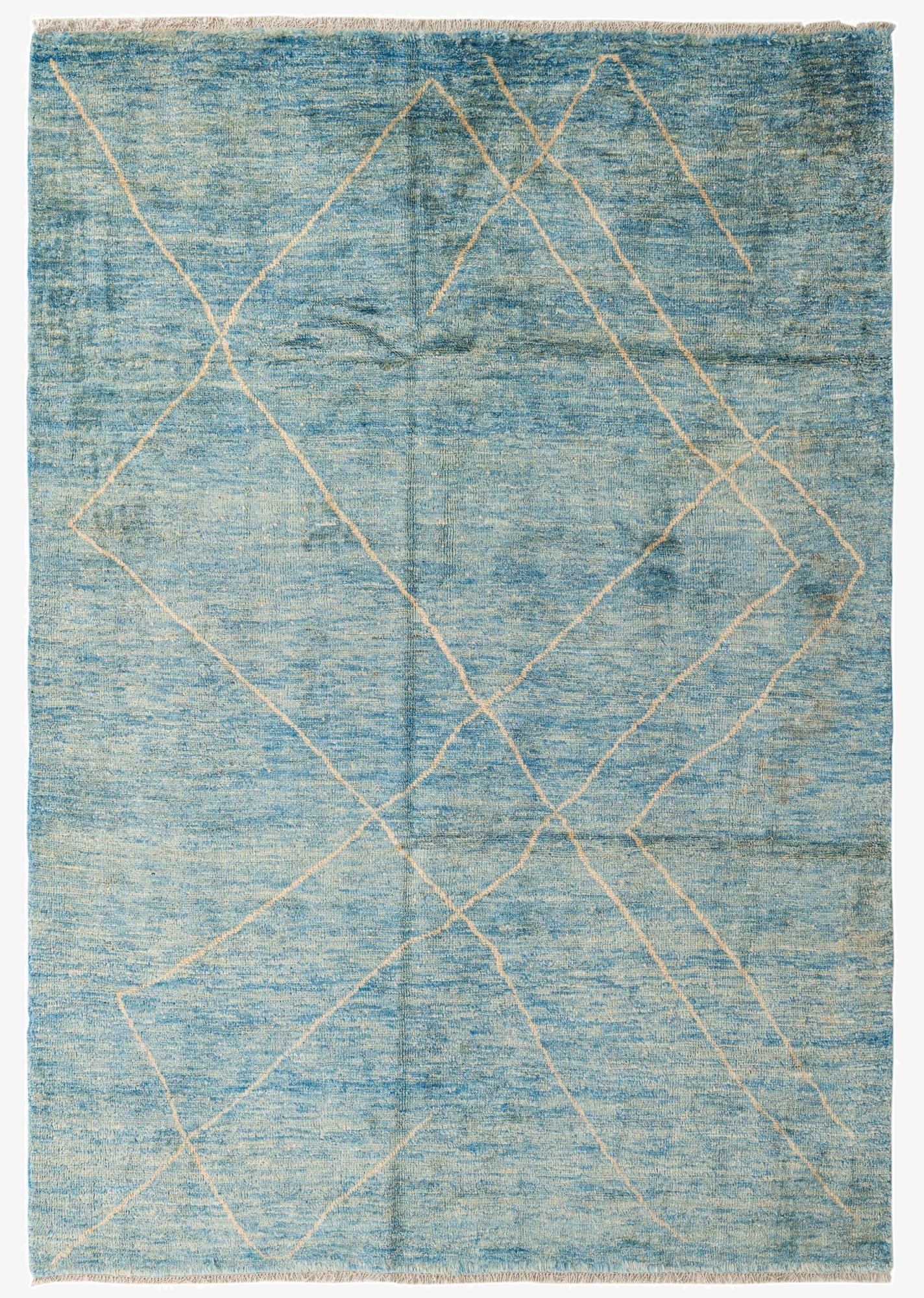 6' 8 x 9' 6  Hand Knotted Moroccan Wool Rug