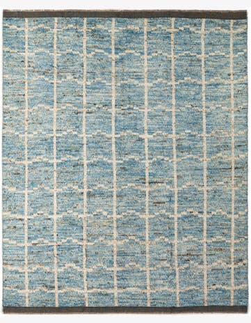 8' 1 x 9' 7 Hand Knotted Moroccan Wool Rug