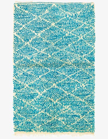 3' 3 x 5' 3 Hand Knotted Moroccan Wool Rug